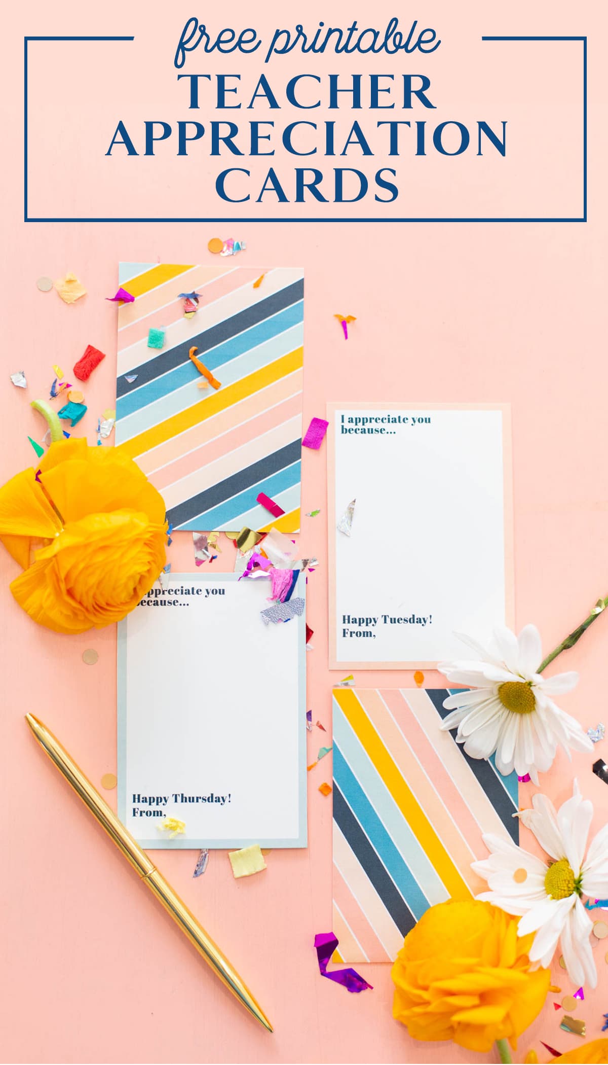 Printable Cards for Teacher Appreciation Week » Lovely Indeed